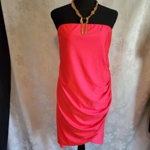 Bright Orange/Pink Party Dress Size 3x